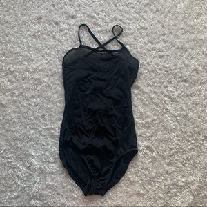 Strappy mesh back Leotard